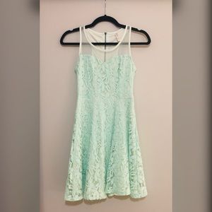 Mint green lace sundress